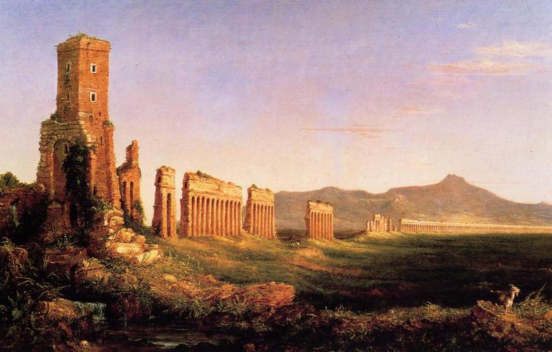 Thomas Cole Aqueduct near Rome oil painting image